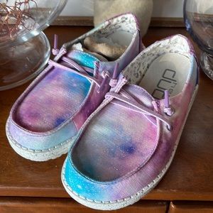Hey Dude sparkle unicorn shoes